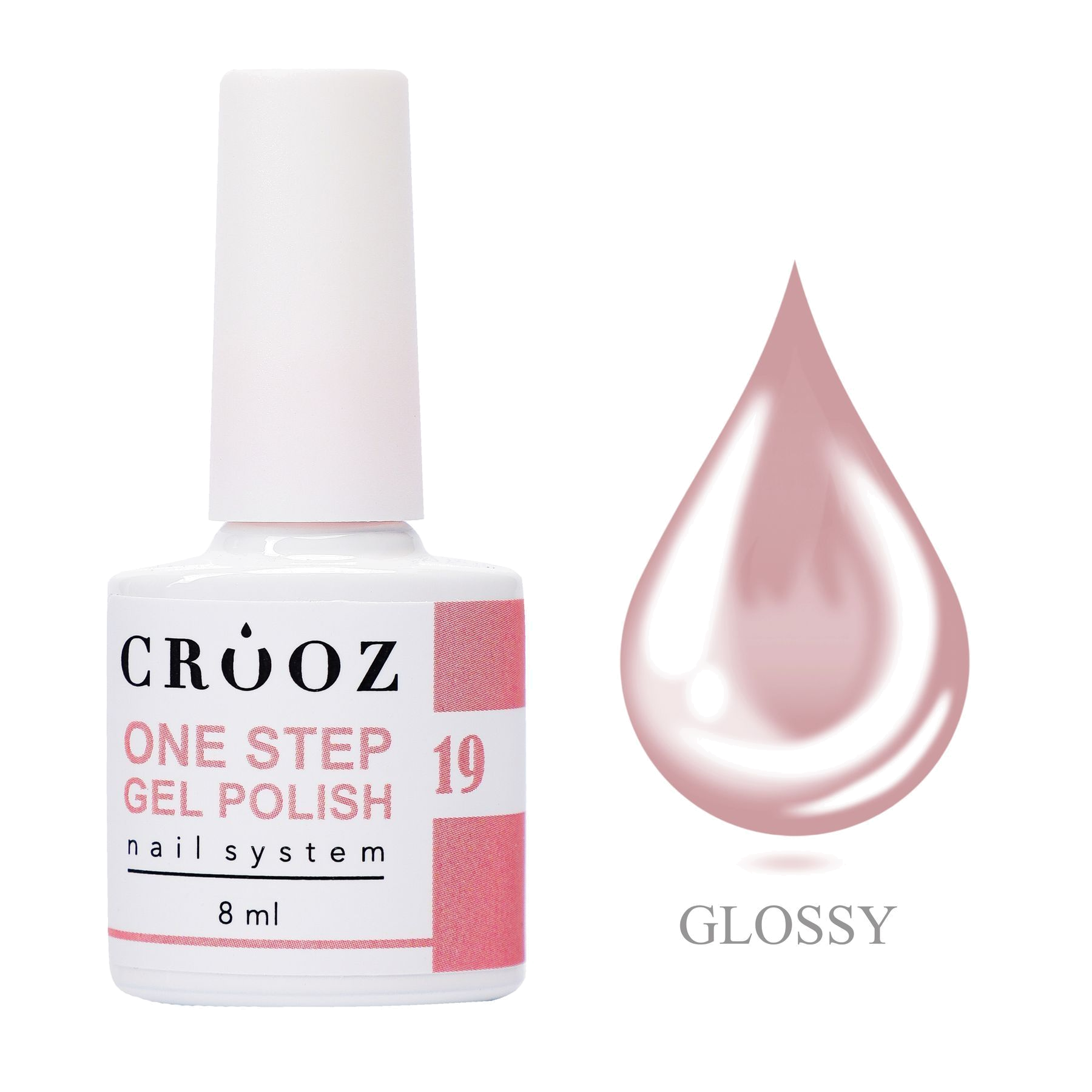 Crooz №19 One Step Gel Polish — безпечний нюд для довготривалого маникюру