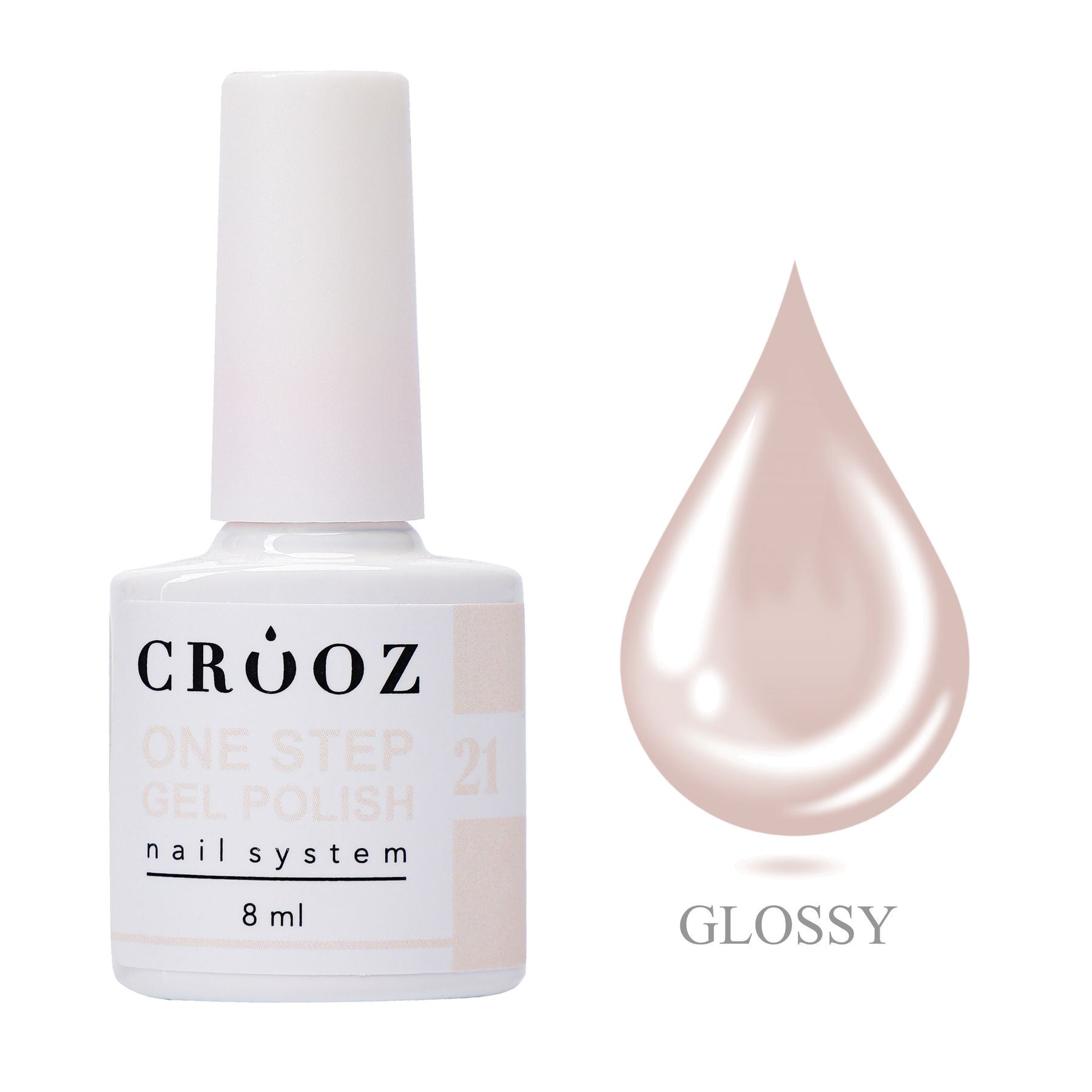 Crooz One Step Gel Polish №21 — однофазный нюдовый гель-лак 3в1