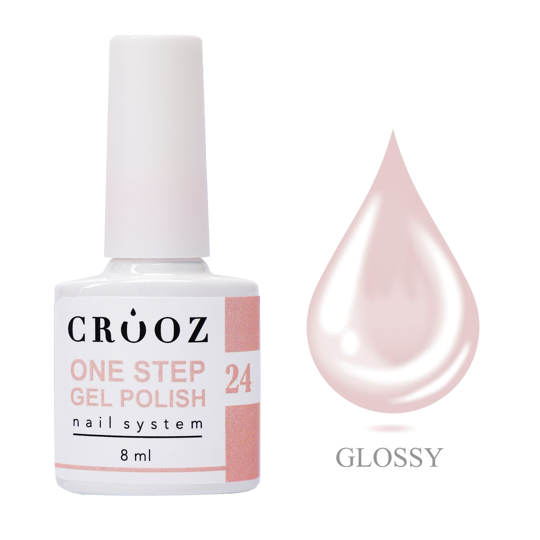Crooz One Step Gel Polish №24 — однофазный нюдовый гель-лак 8 мл