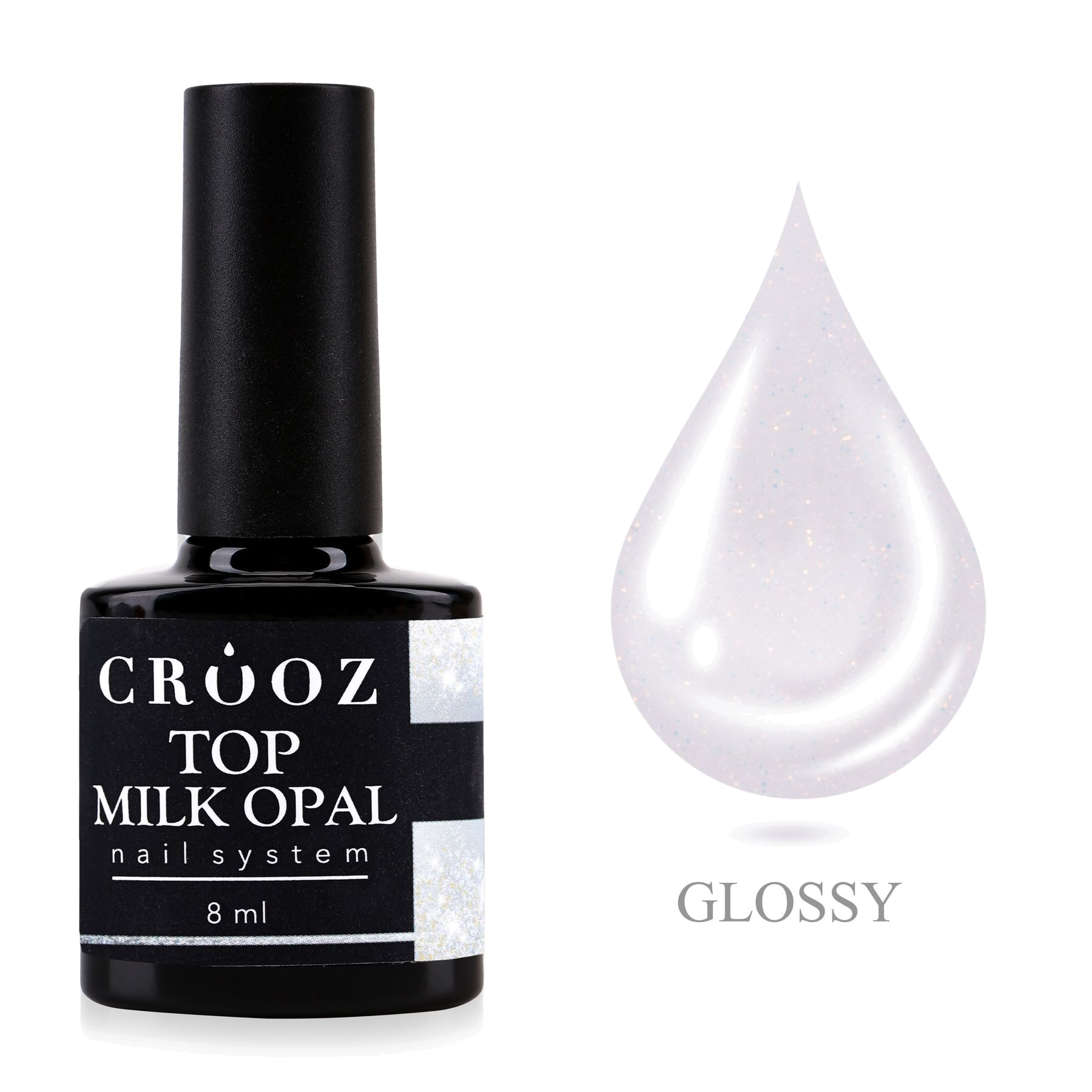 Crooz TOP MILK OPAL — закрепитель для гель-лака с опаловим эффектом