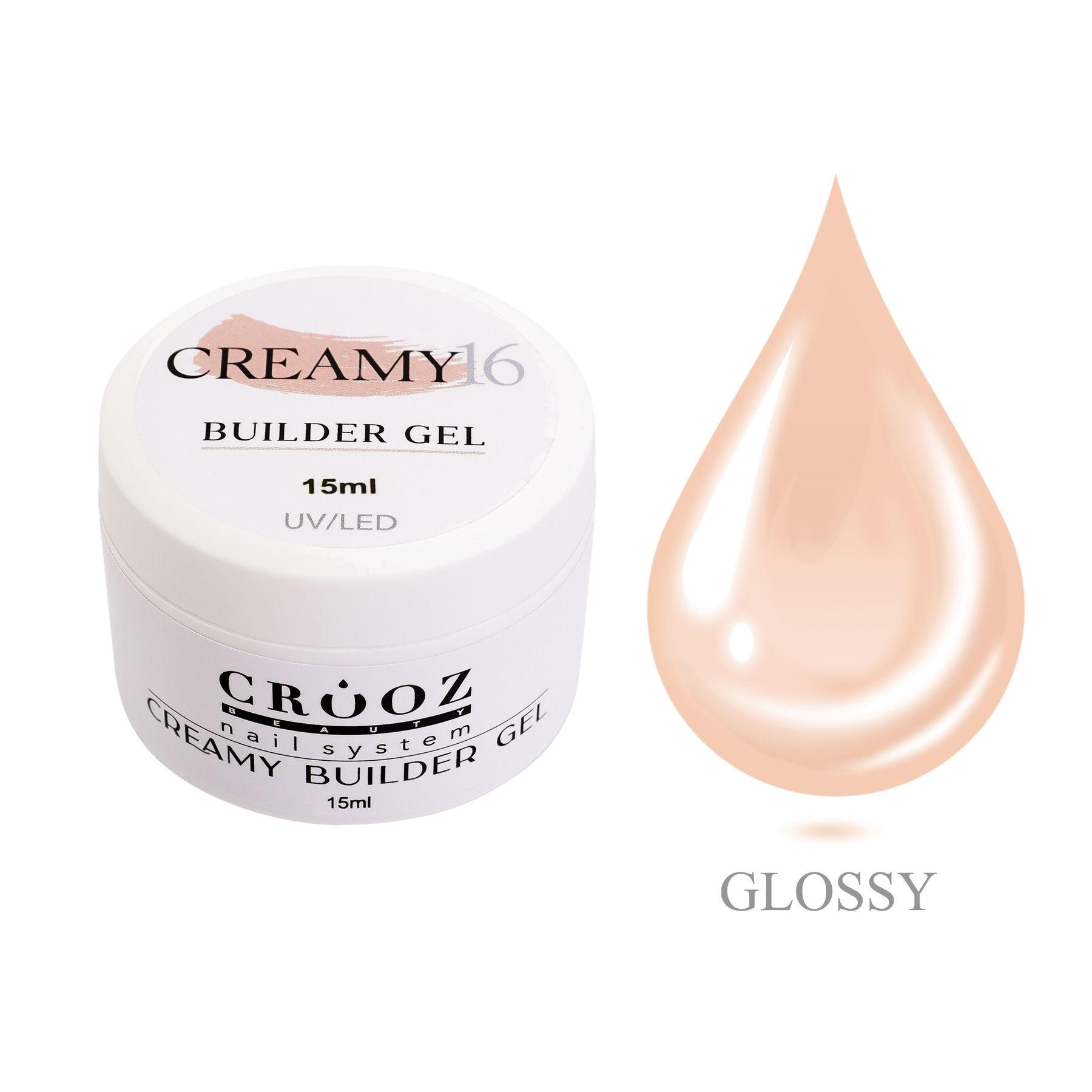 Crooz Гель для наращивания Creamy Builder gel 16 купить за 219 UAH грн — профессиональные материалы в CROOZ