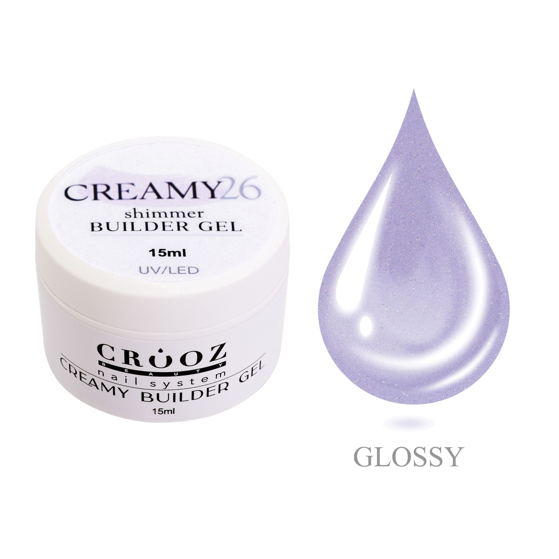Crooz Creamy Builder Gel 26 — гель pikendamiseks и укрепления ногтей