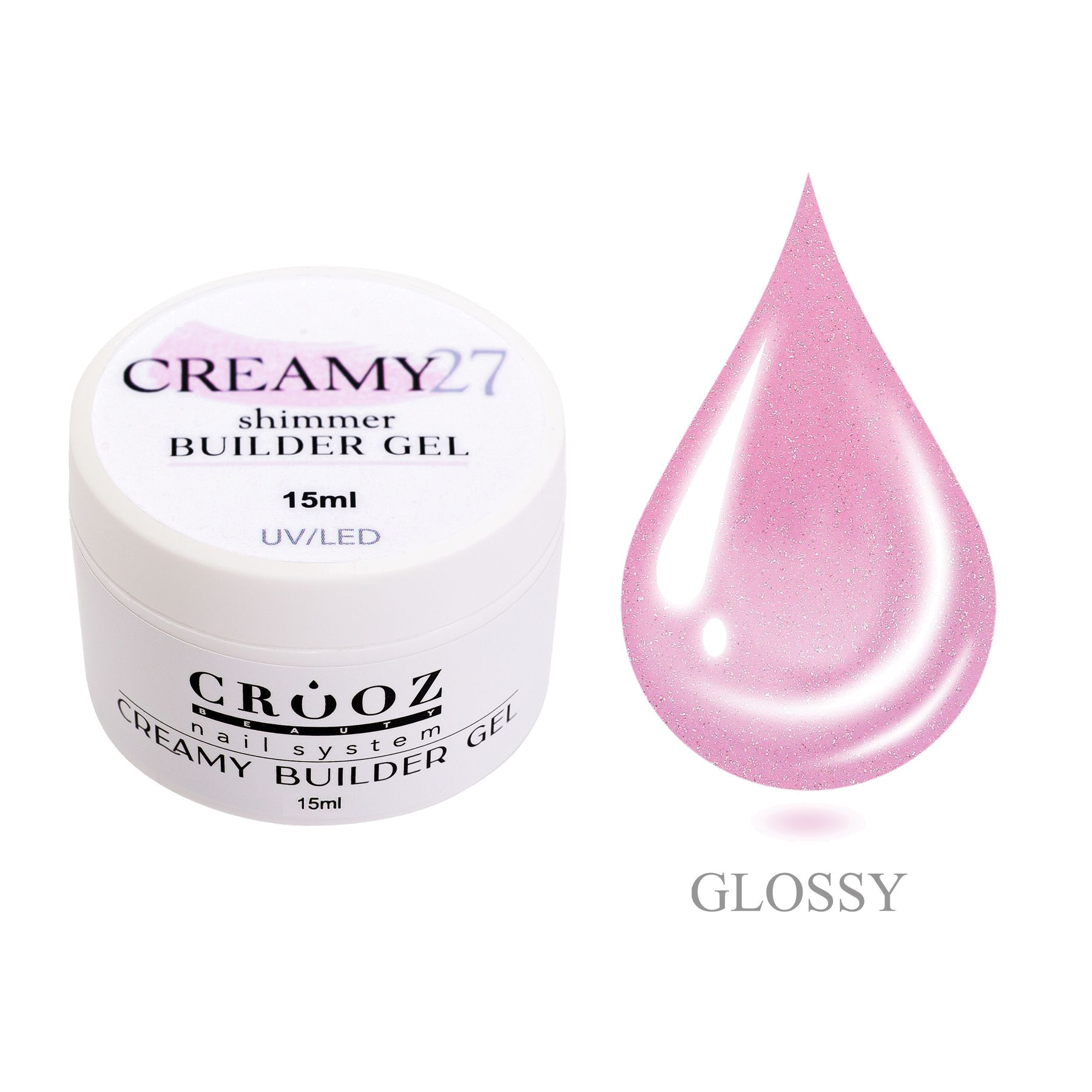 Crooz Creamy Builder Gel 27 — professionaalne гель pikendamiseks и укрепления ногтей