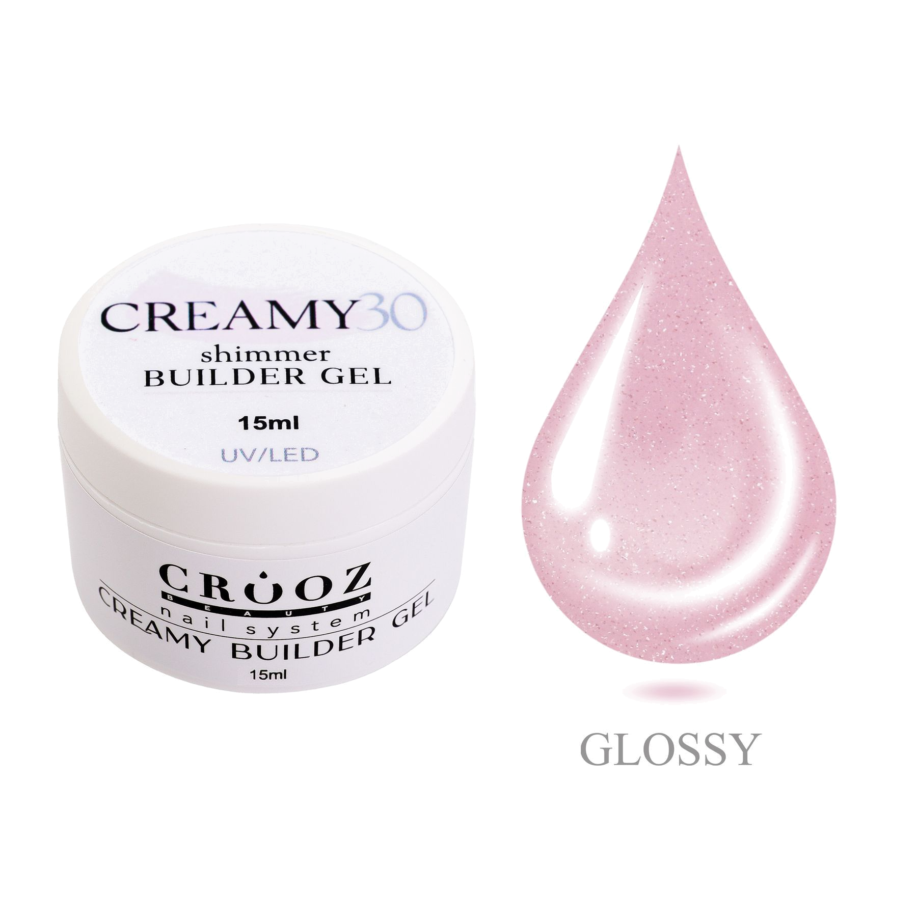 Crooz Creamy Builder Gel 30 — professionaalne гель pikendamiseks и укрепления ногтей
