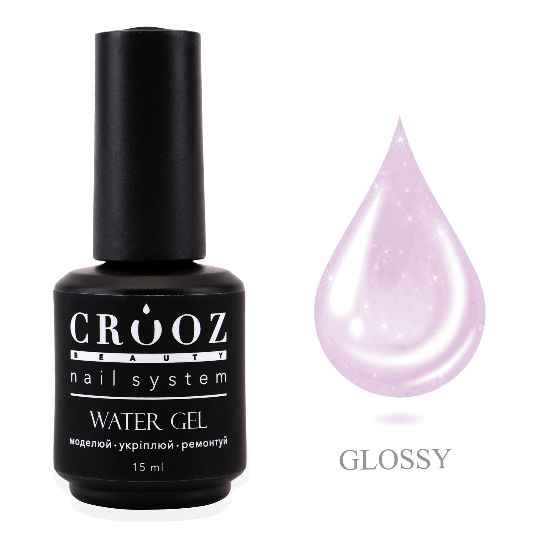 Crooz Water Gel 6 — светло-лиловый гель с шиммером для натурального маникюра