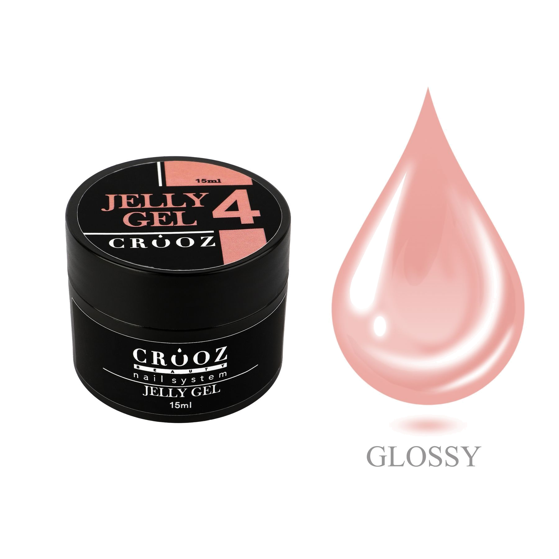 Crooz Jelly Gel 4 – персиковый гель-желе pikendamiseks и küünte modelleerimiseks