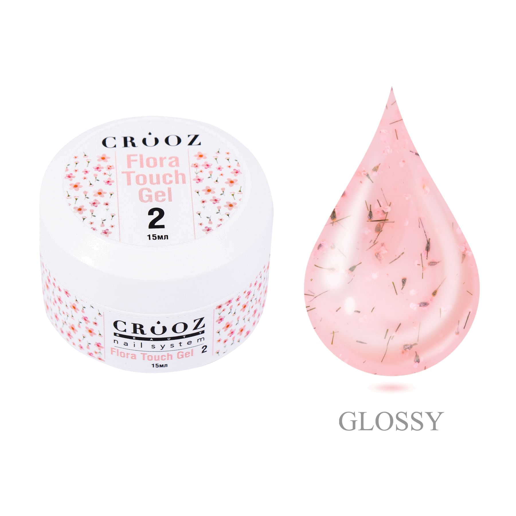 Osta розовый гель с сухоцветами Crooz Flora Touch №02 — hind