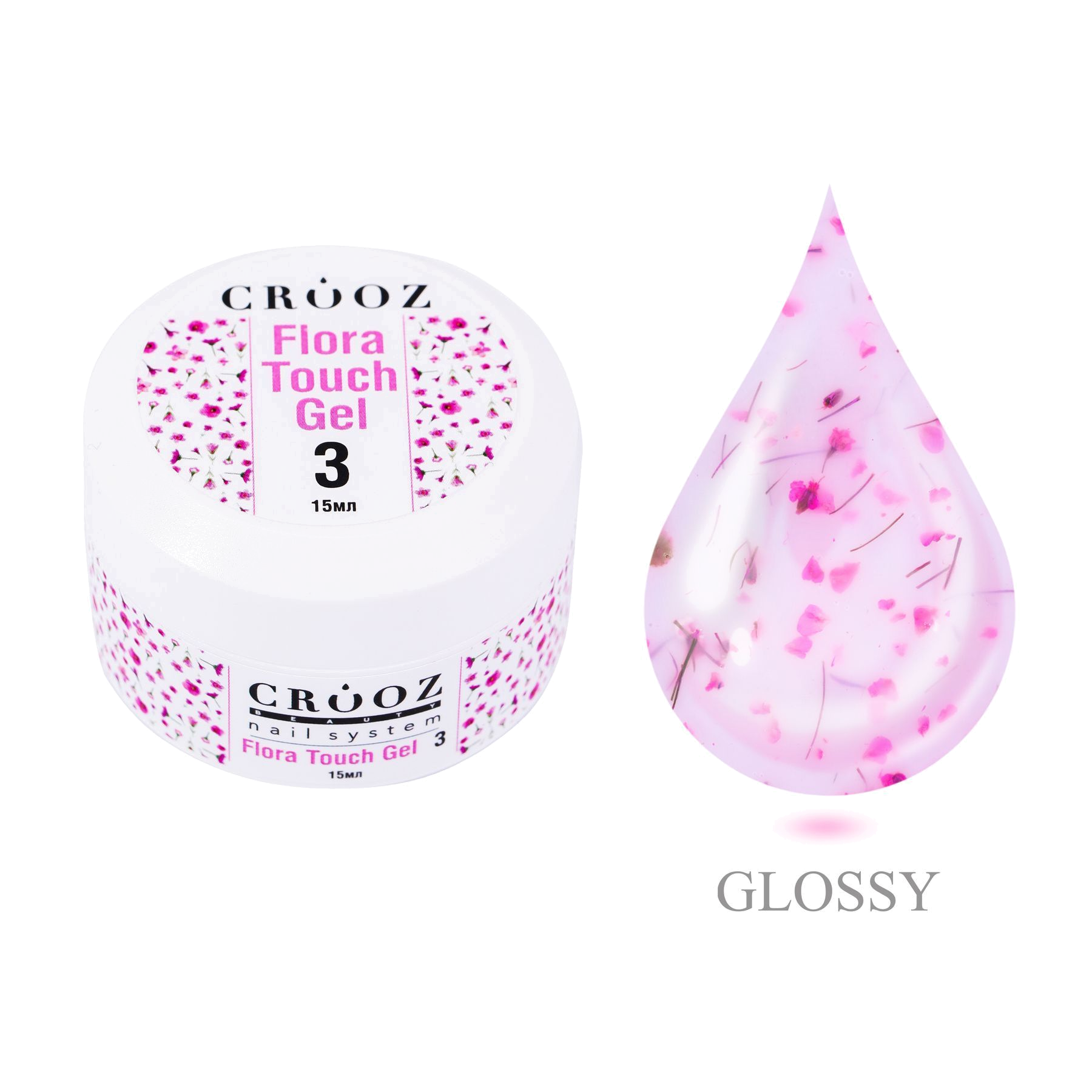 Osta молочный гель с розовыми сухоцветами Crooz Flora Touch №03 — hind