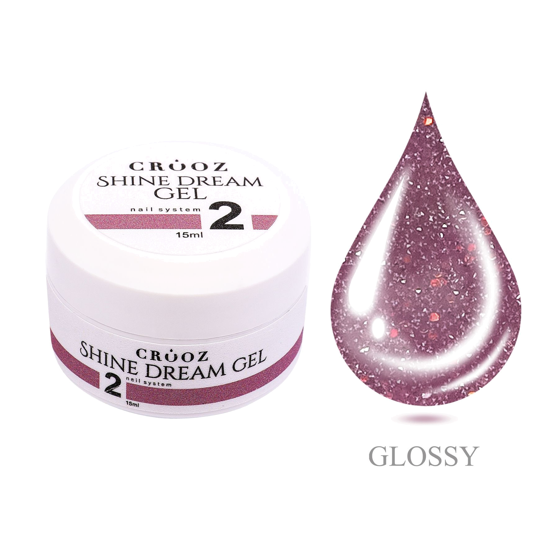 Crooz Shine Dream Gel №02 Lilac Sheen — helkiv builder gel