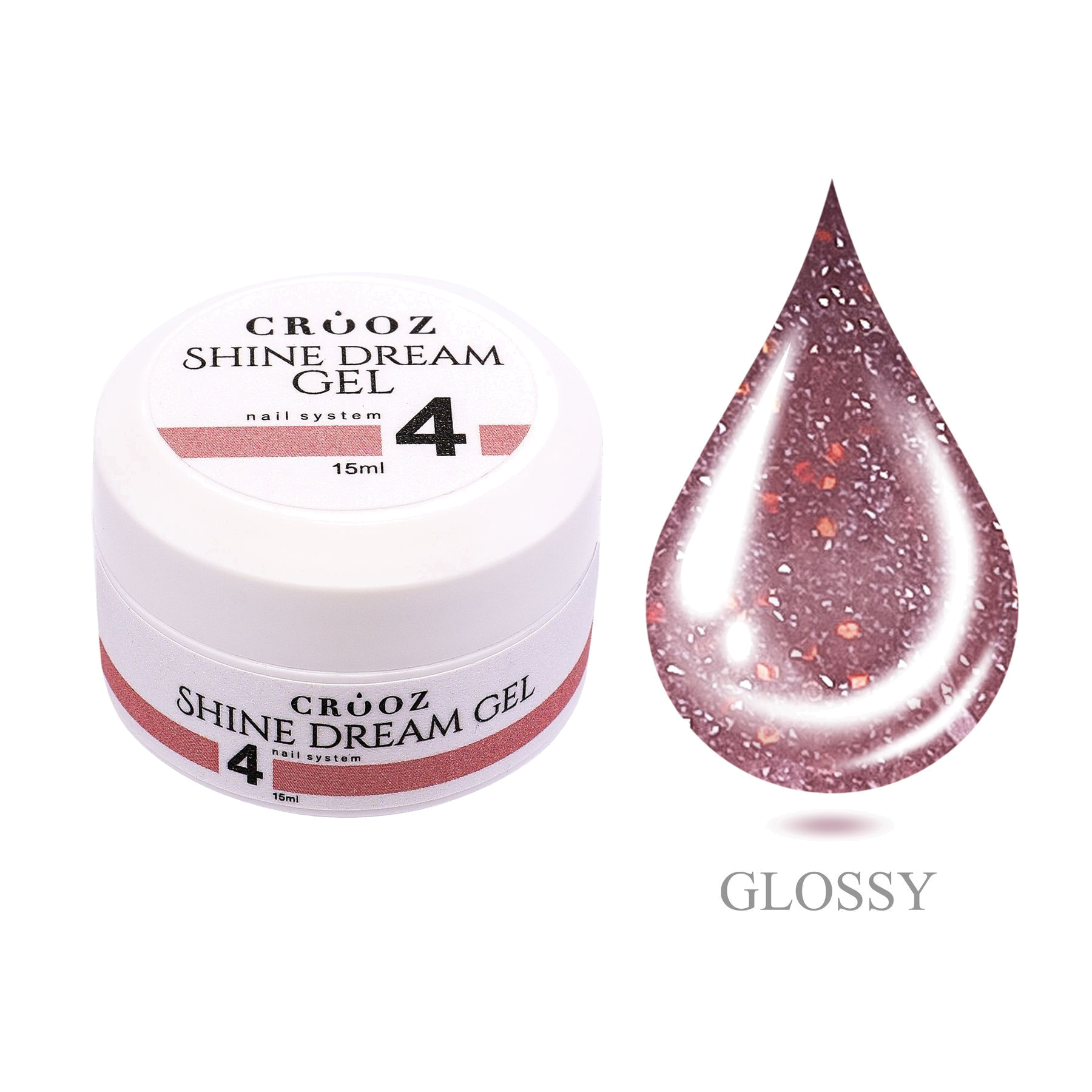 Crooz Shine Dream Gel №04 Warm Rose Nude — helkiv builder gel