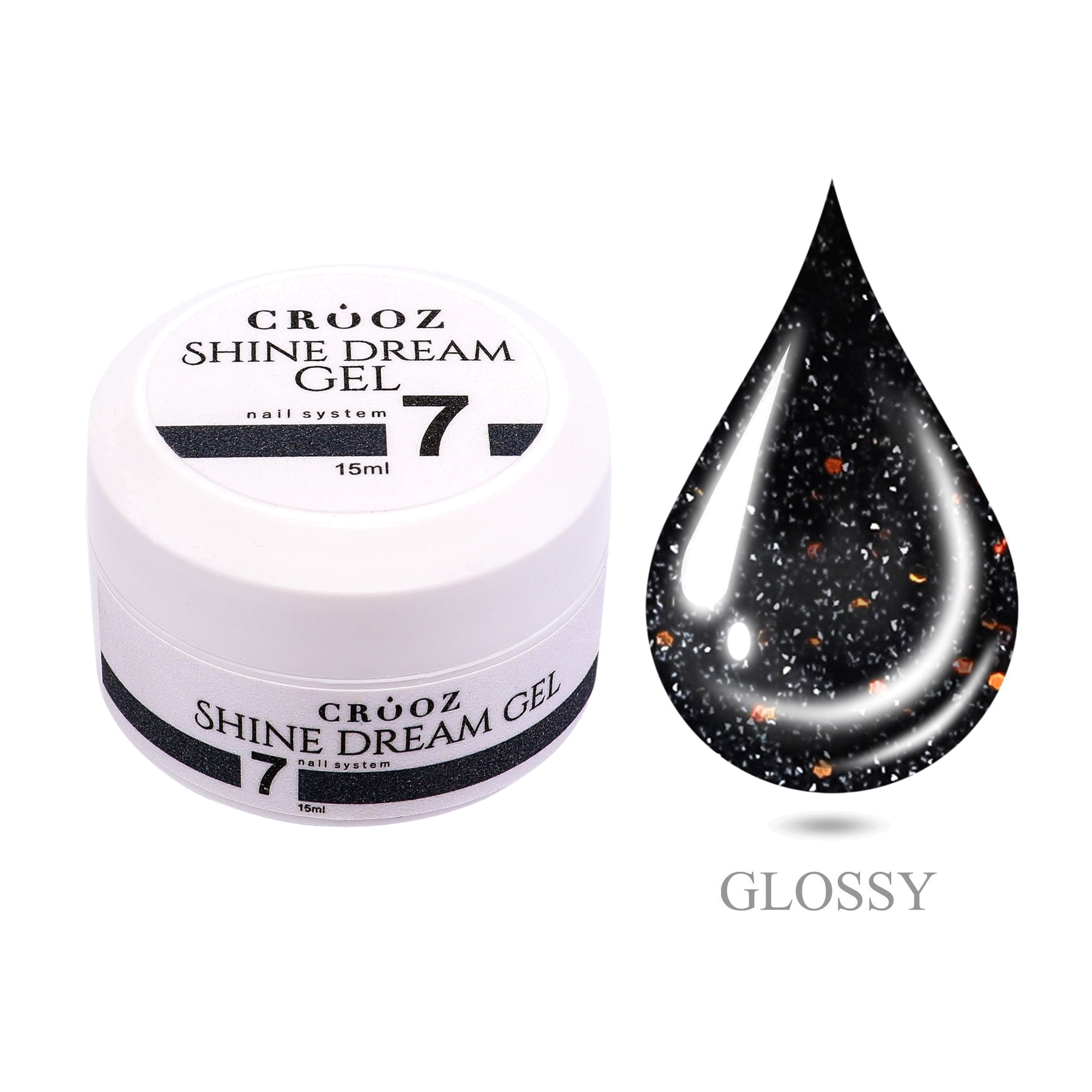 Crooz Shine Dream Gel №07 Graphite Night — helkiv builder gel