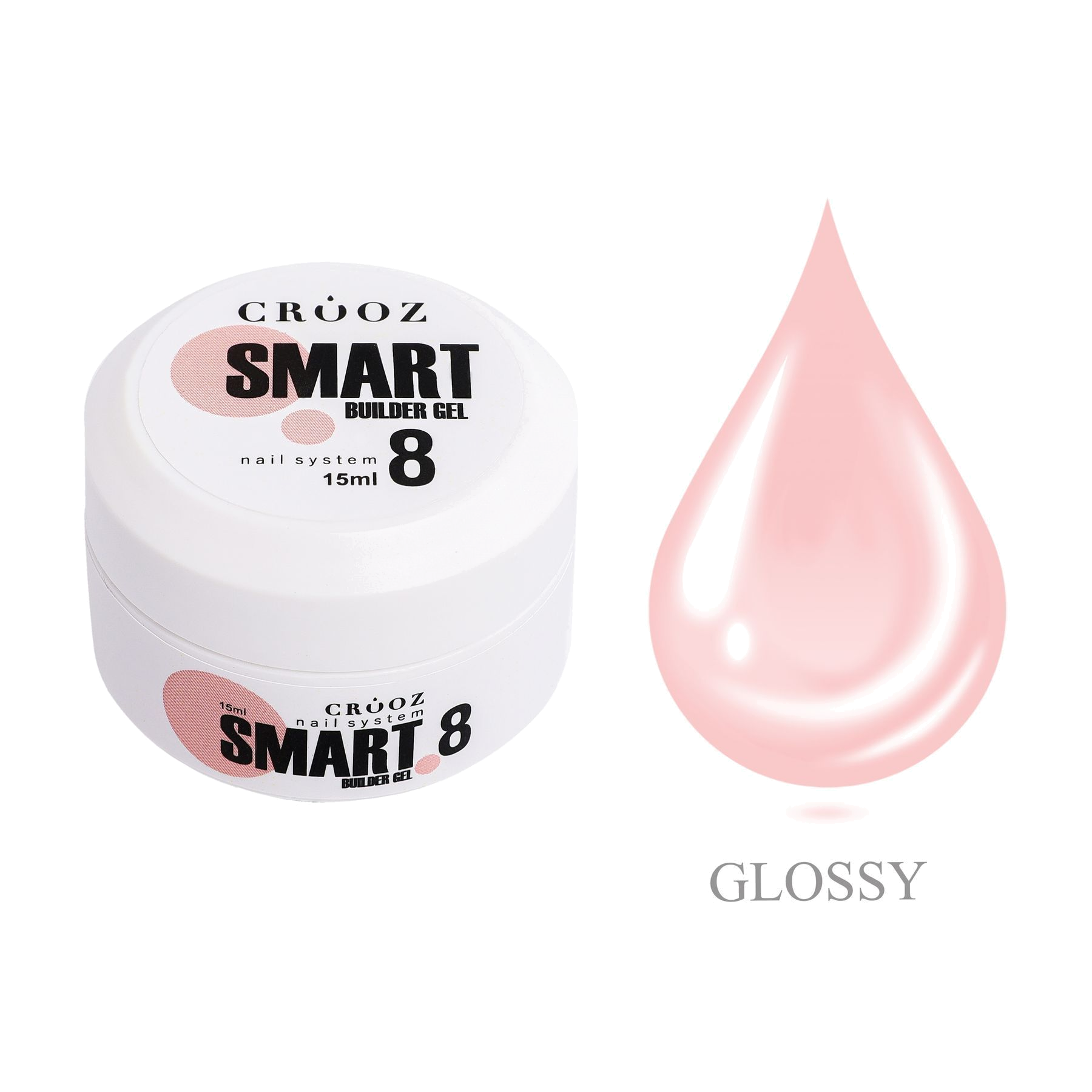 SMART BUILDER GEL №8 коралово-розовый гель küünte pikendamiseks CROOZ