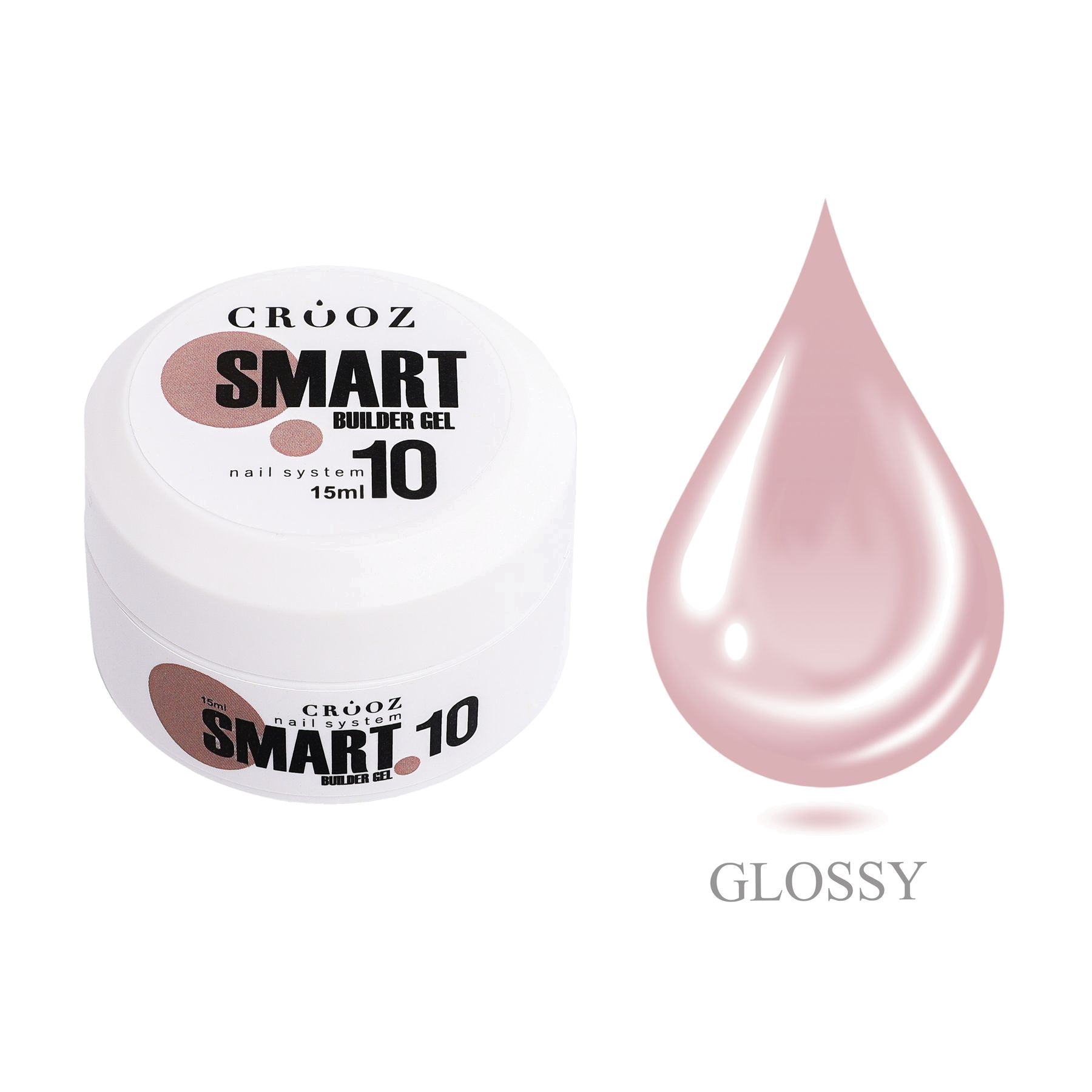 SMART BUILDER GEL №10 нюдовый розово-бежевый гель küünte pikendamiseks CROOZ
