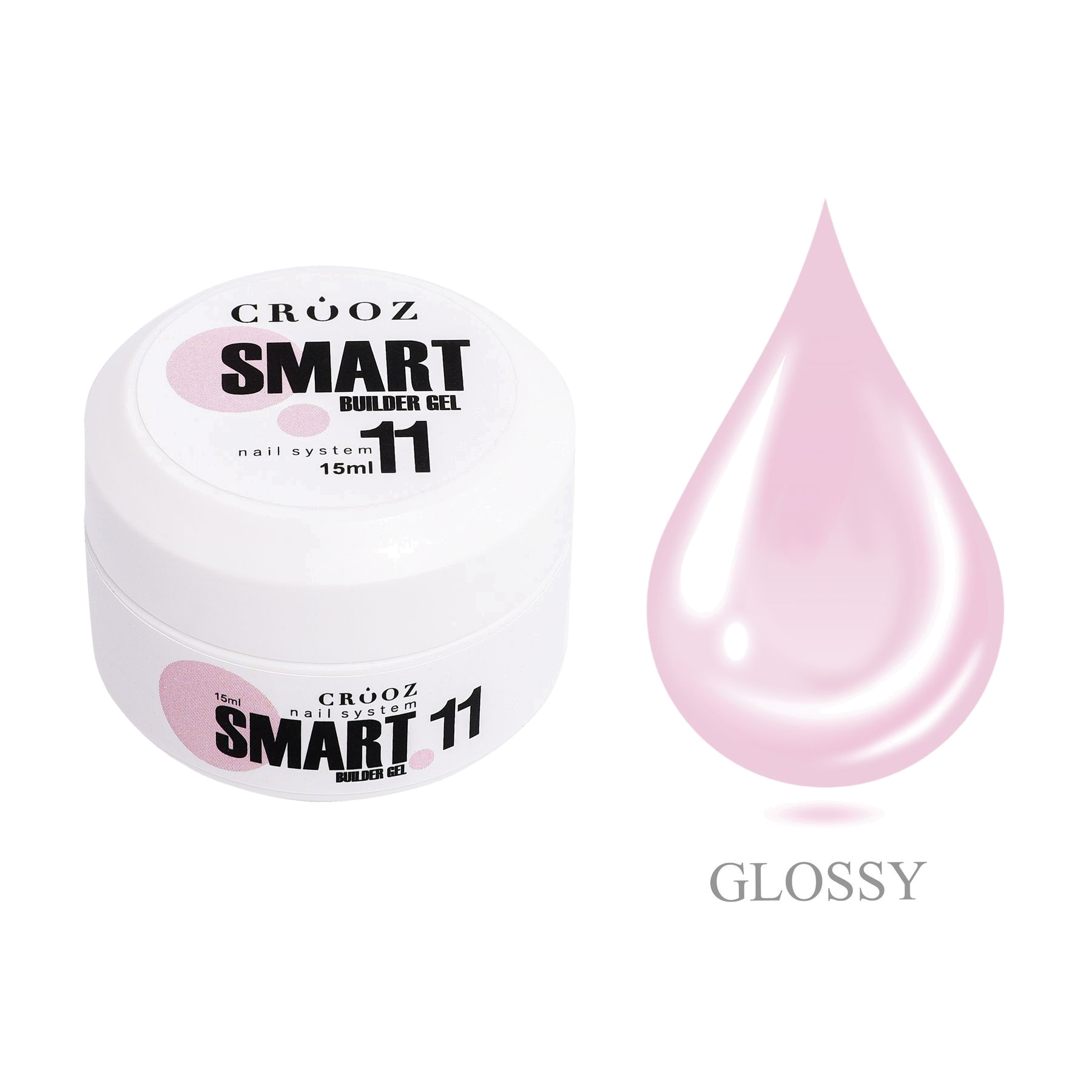 SMART BUILDER GEL №11 нежно-розовый гель küünte pikendamiseks CROOZ