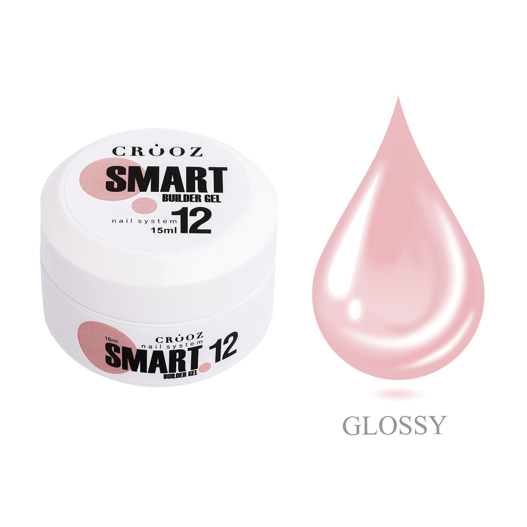 SMART BUILDER GEL №12 тёплый розово-персиковый гель küünte pikendamiseks CROOZ