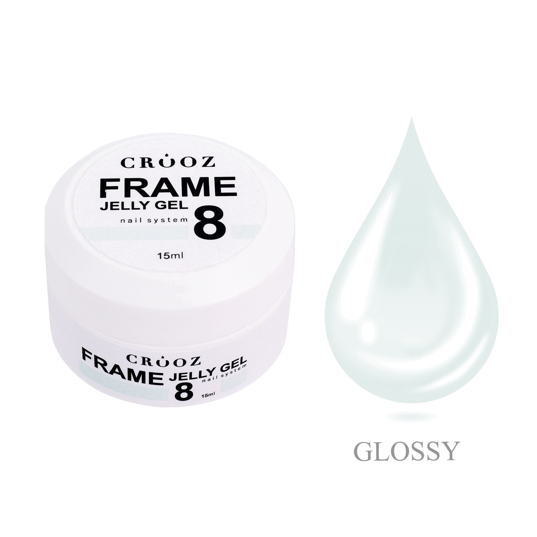 FRAME GEL №8 молочно-голубой builder gel | Камуфлирующий гель для наращивания ногтей