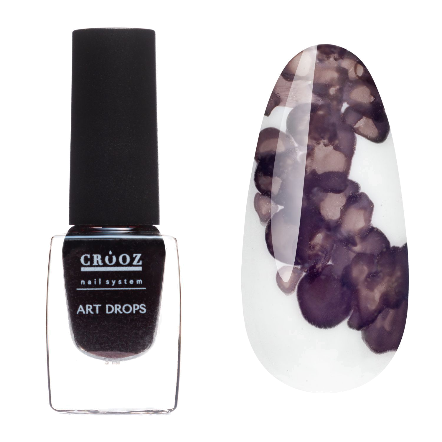 CROOZ ART Drops №3 — профессиональные аква-капли для nail-дизайну, коричневый с шиммером, 5 мл