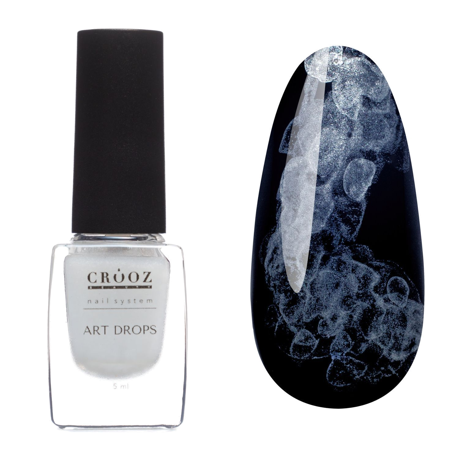 CROOZ ART Drops №5 — профессиональные акварельные капли Silver Shimmer, 5 мл