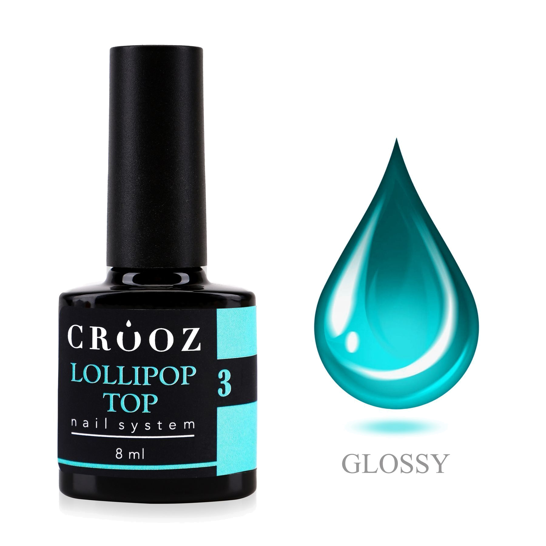 CROOZ Top Lollipop 3 — бирюзовый витражный топ безлипкого слоя