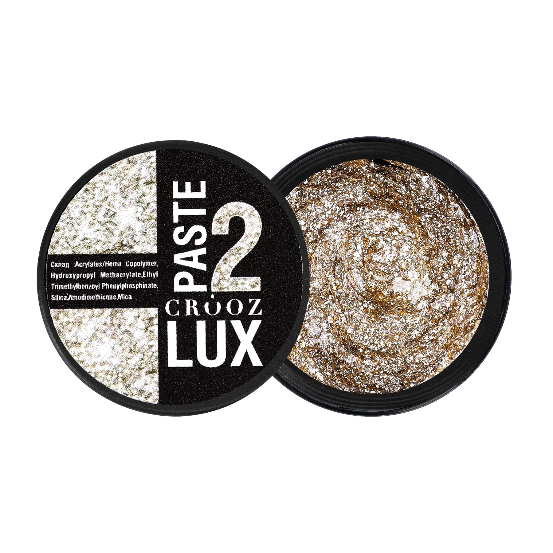 Crooz Lux Paste 2 – золотая паста küünedisainiks с игристым эффектом