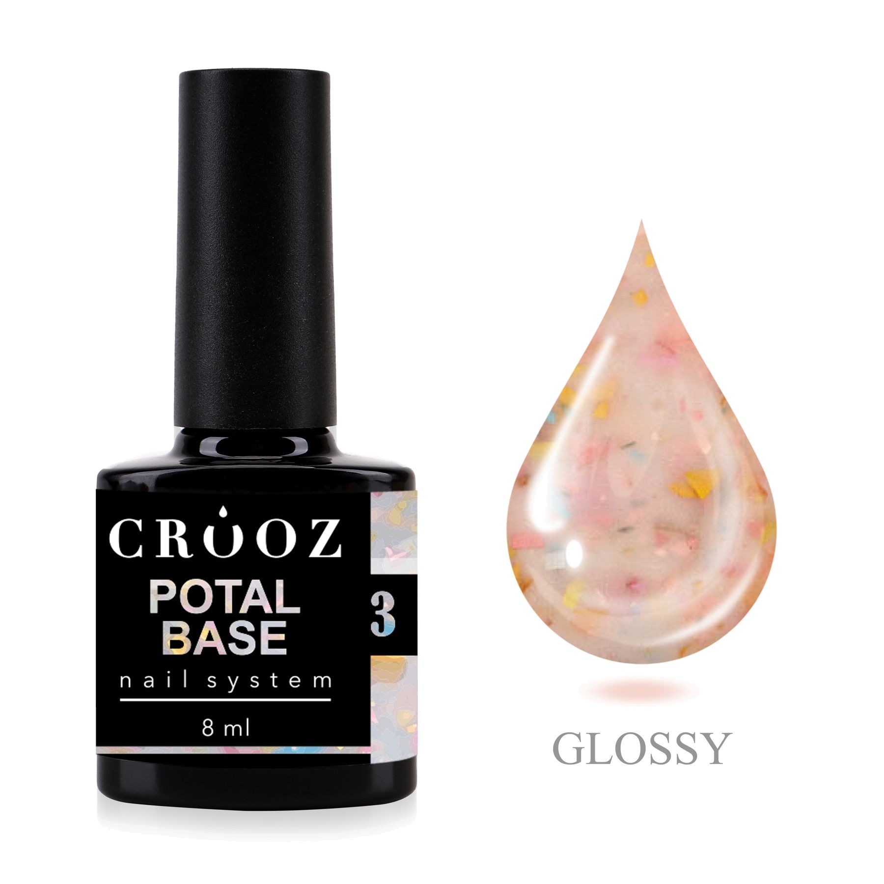 Crooz Base Potal 3 — молочно-розовая baas с цветной поталью