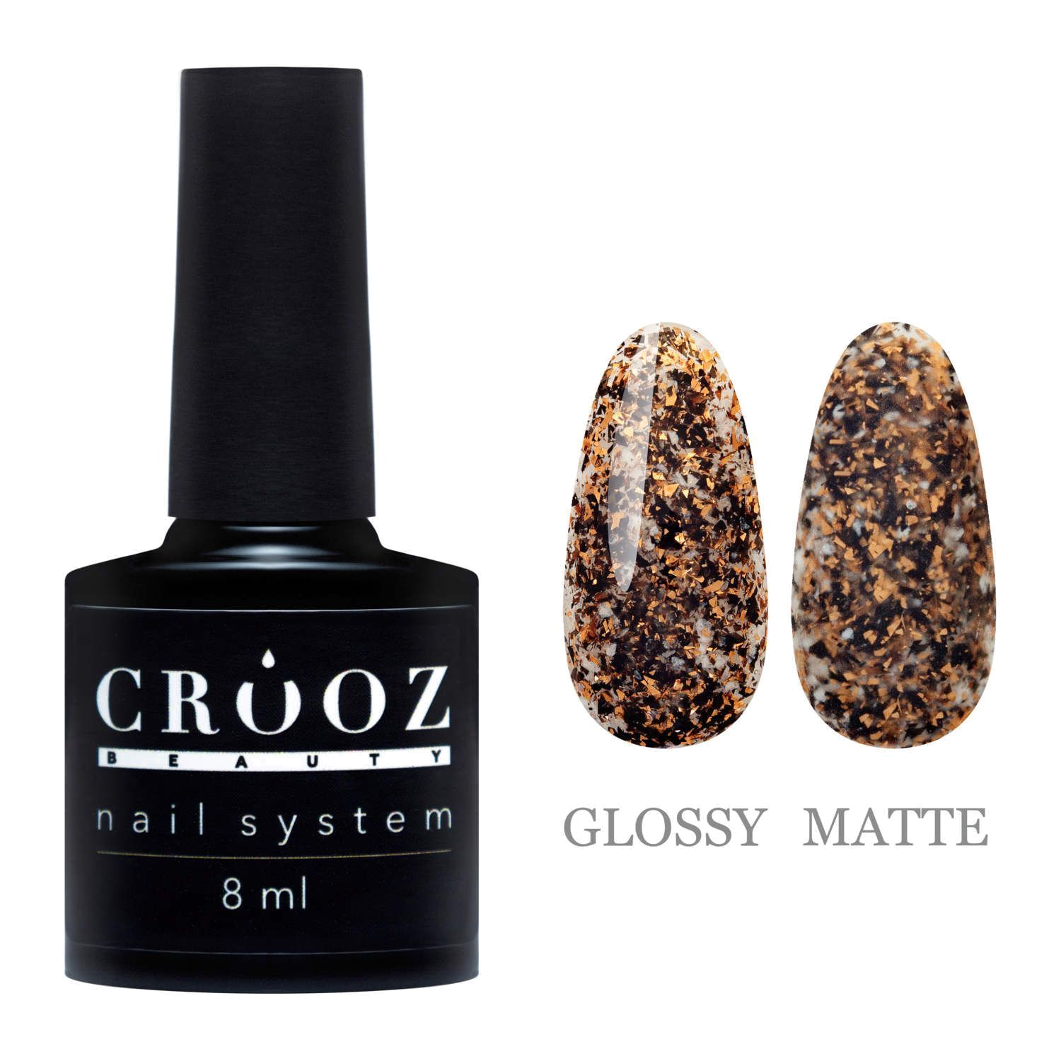 Crooz Blaze Gel 4 — чорно-коричневый geellakk с фольгой, 8 мл