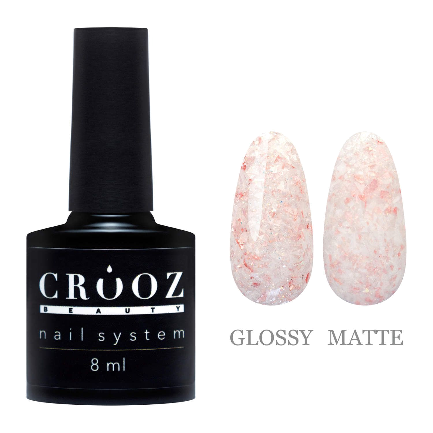 Crooz Blaze Gel 6 — бело-розовый гель-лак для нежного маникюра, 8 мл