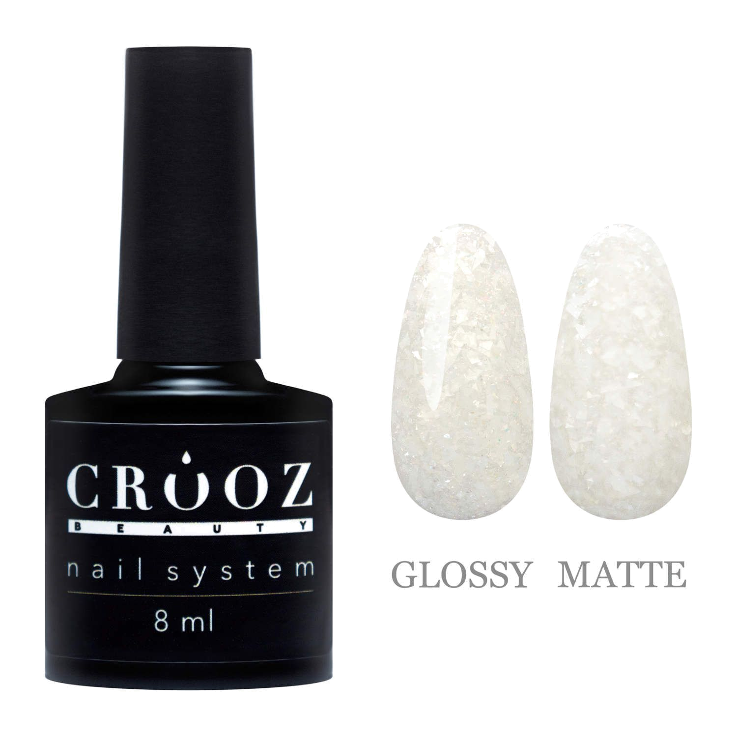 Crooz Blaze Gel 7 — молочно-серебряный гель-лак 8 мл для сияющего маникюра