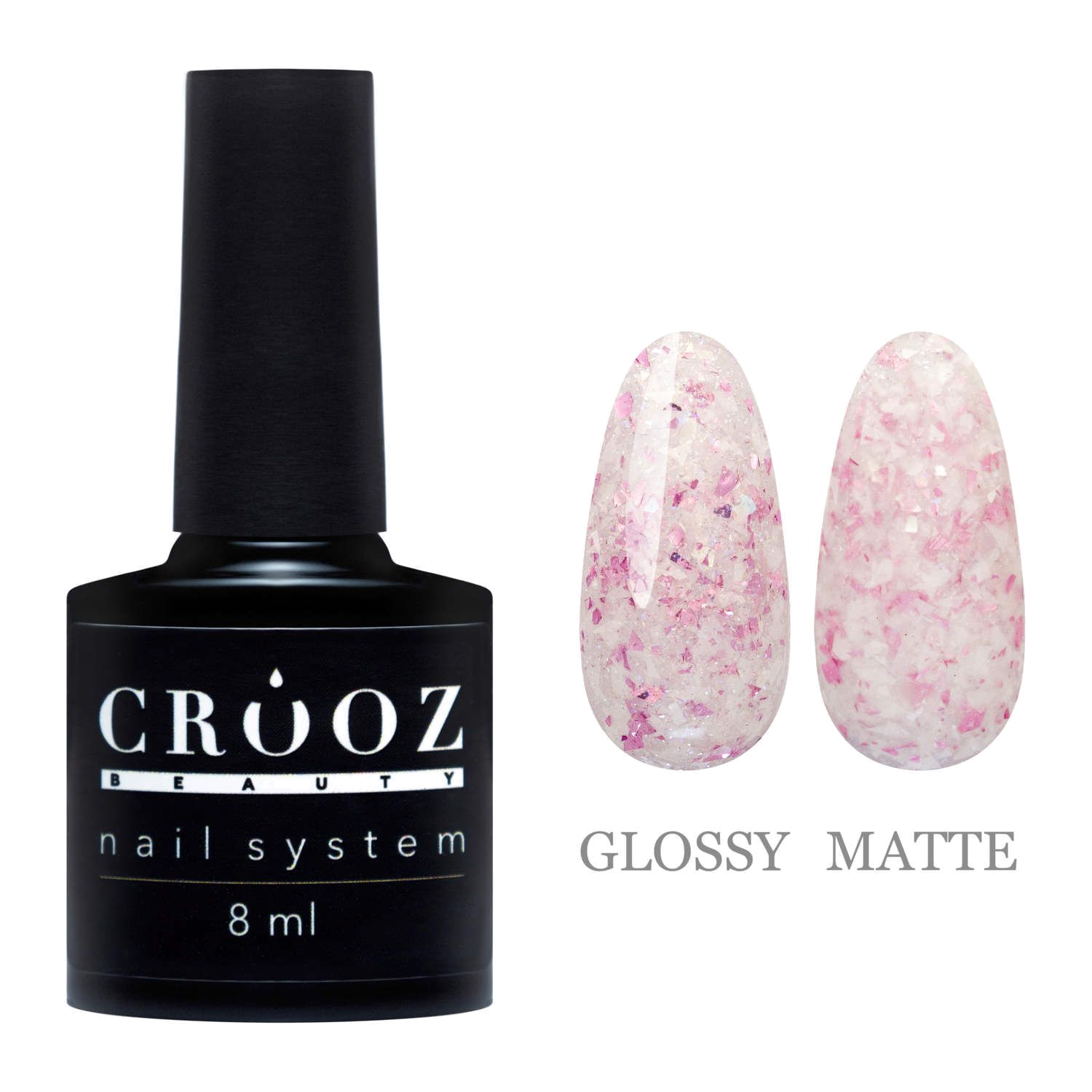 Crooz Blaze Gel 8 — бузково-розовый гель-лак 8 мл для элегантного маникюра