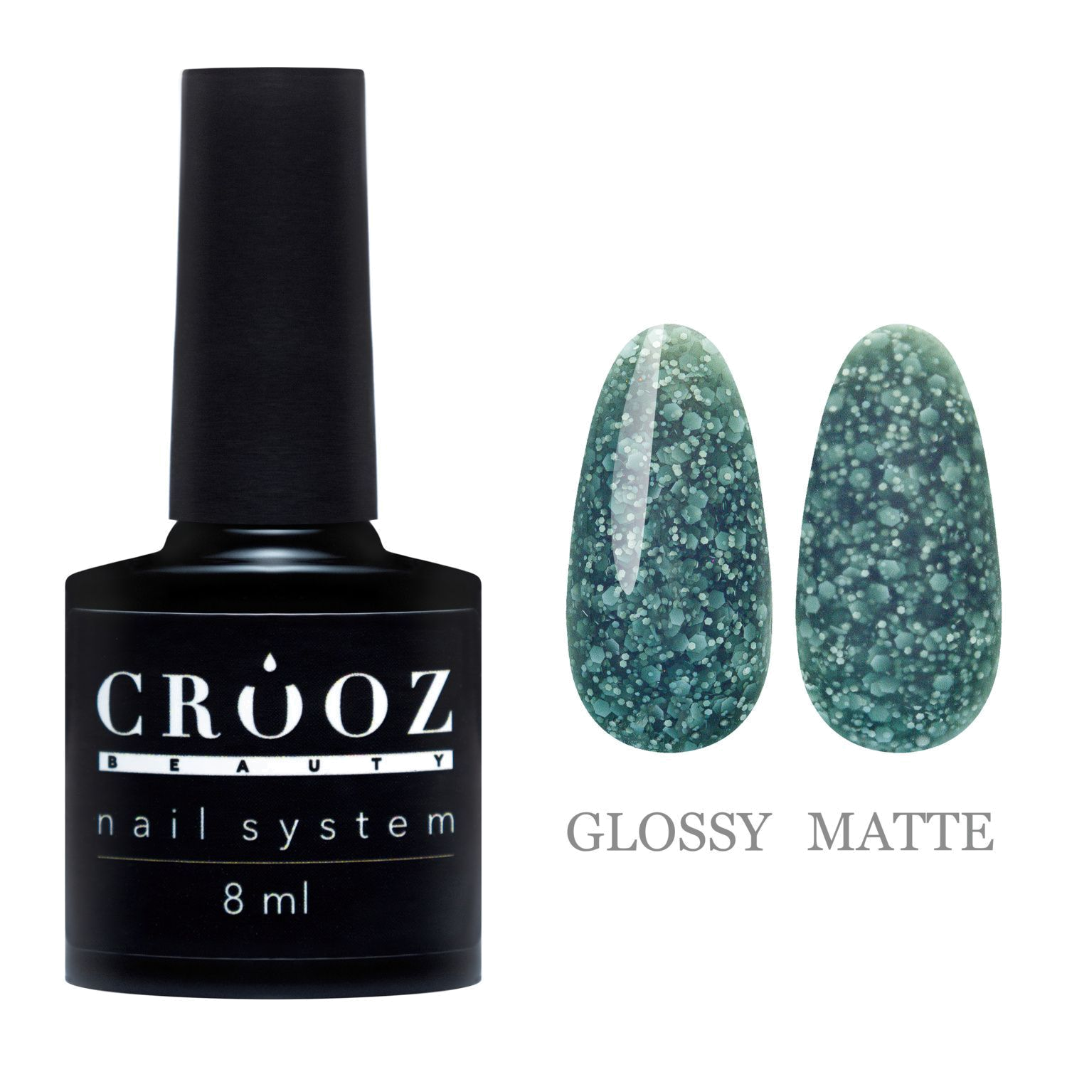 Crooz Rafinad 8 — глубокий зелёный гель-лак для стильного и свежего маникюру