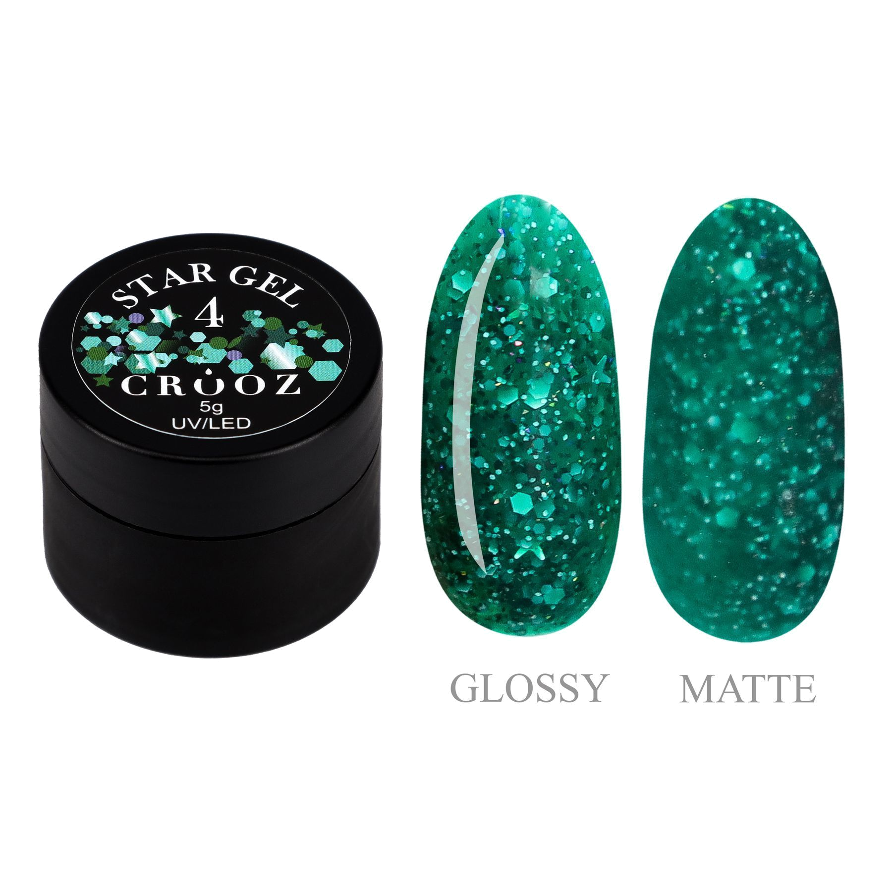 CROOZ Star Gel 4 — профессиональный гель для дизайна с декоративными частицами