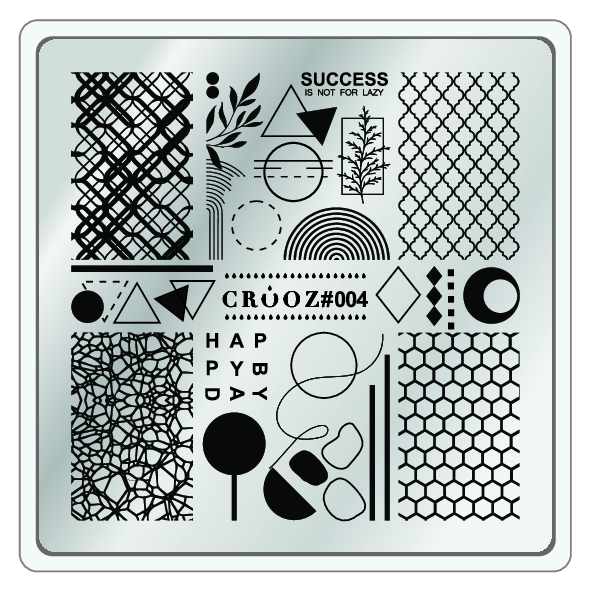 Crooz Пластина для стемпинга №04 — геометрия и графический минимализм