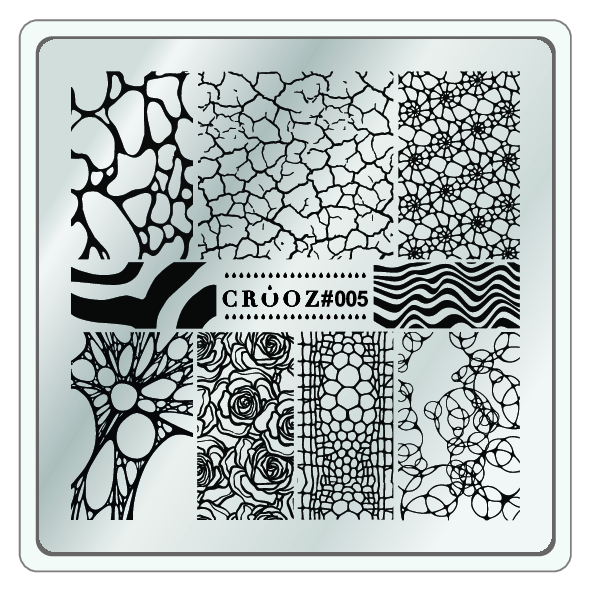 Crooz Пластина для стемпинга №05 — абстрактные текстури и фактурный дизайн