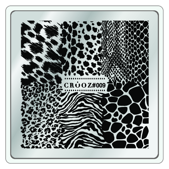Osta пластину для стемпинга Crooz №09 (Анималистичные принти) — hind