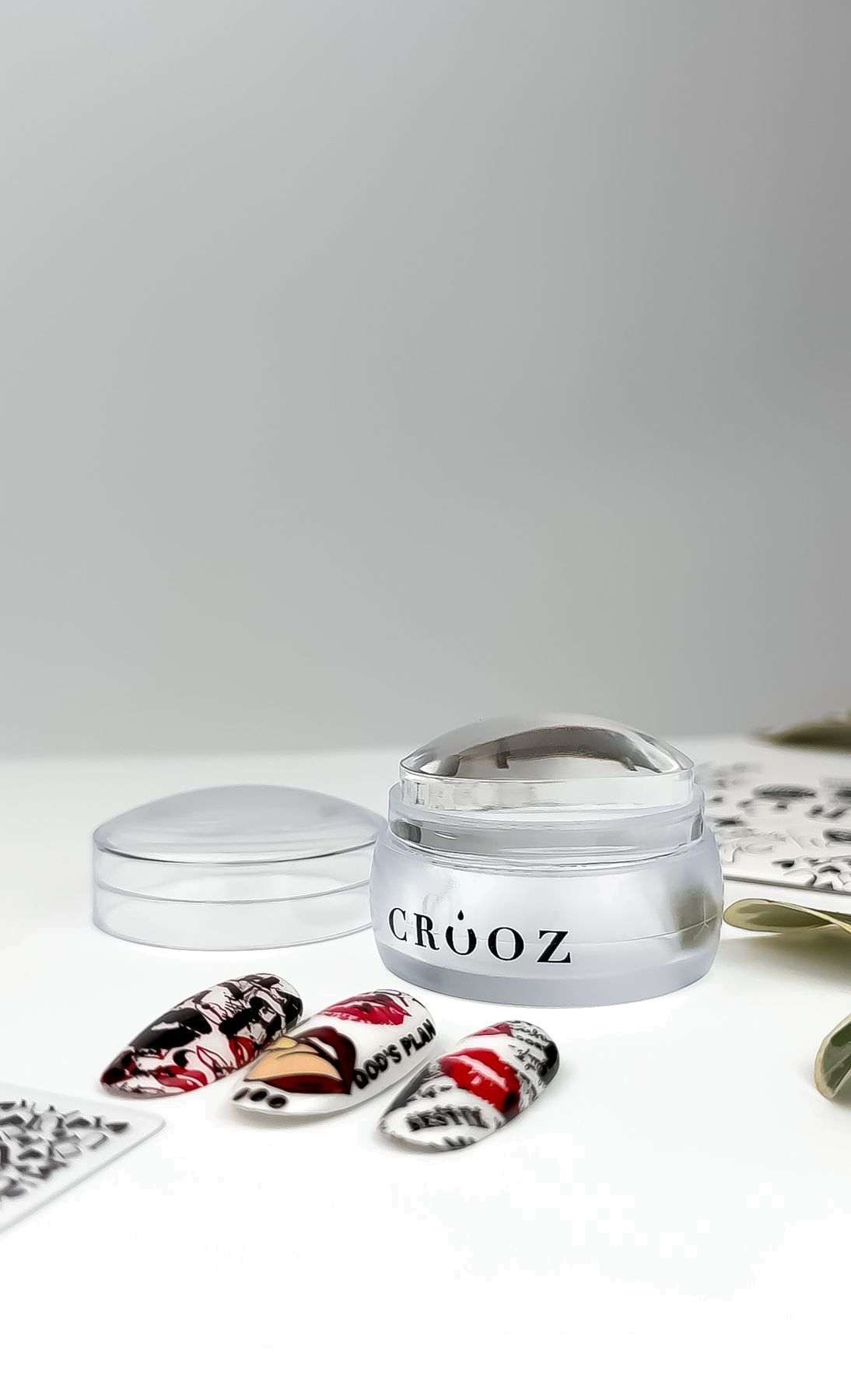 Crooz Штамп для стемпинга круглый — прозрачный, точный и эластичный maniküüriks