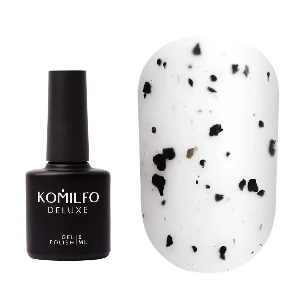 Komilfo No Wipe Matte Spotty Top — matt kleepumatu top killustatud tekstuuriga, 8 ml