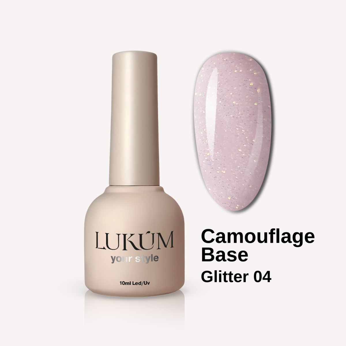 Lukum Glitter Cover Base 04, 30 ml