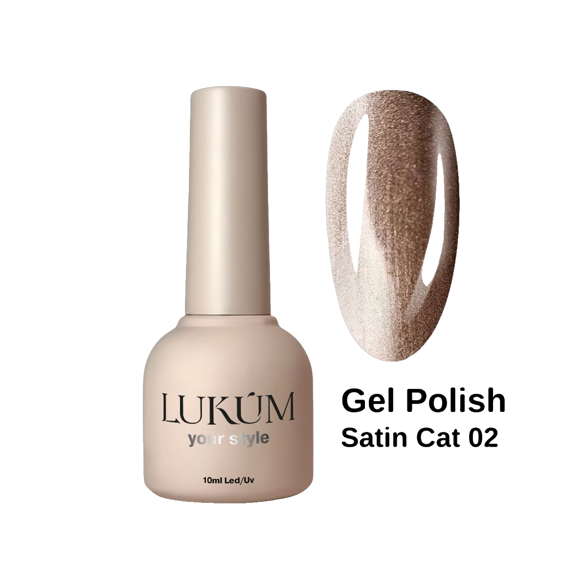 Lukum Satin Cat Eye Gel Polish 02, 10 ml