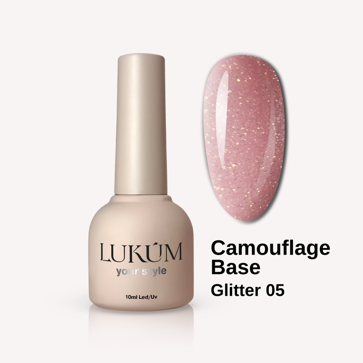 Lukum Glitter Cover Base 05, 30 ml