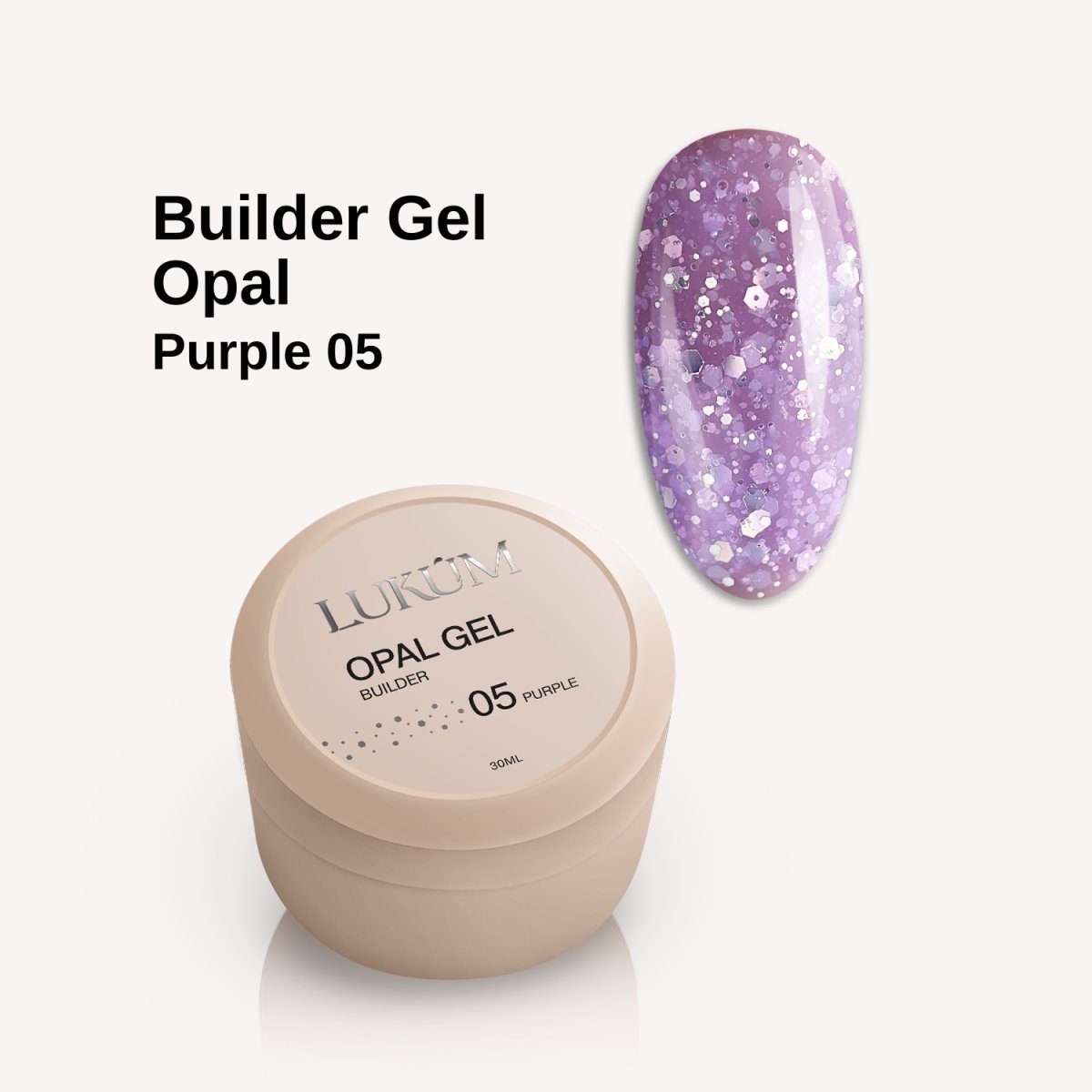 Lukum Opal Builder Gel 05, 30 ml (Purple )