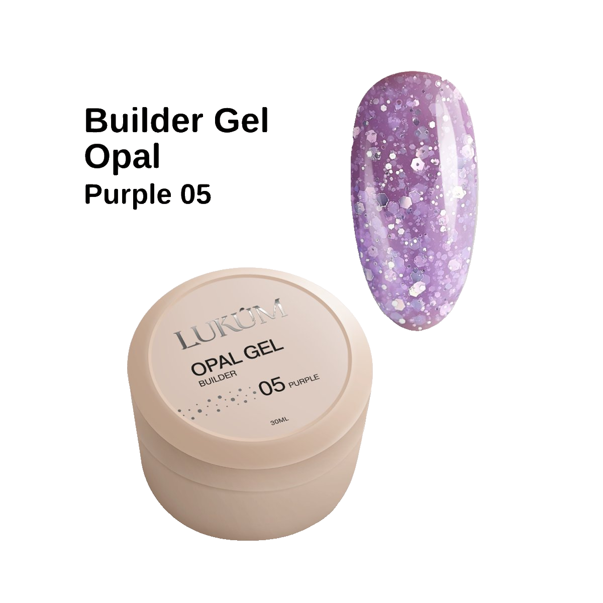 Lukum Opal Builder Gel 05, 15 ml (Purple )
