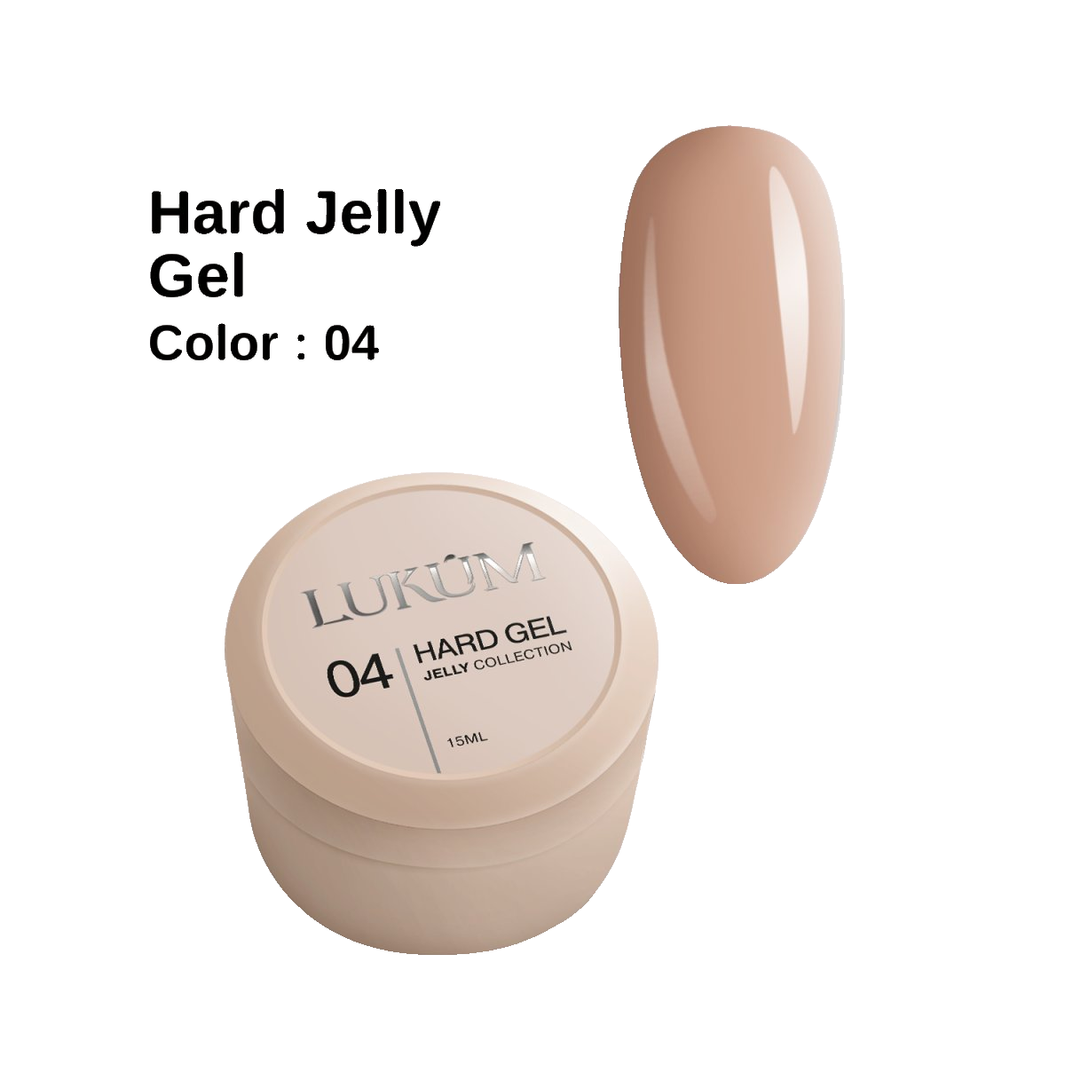 Lukum Hard Jelly Builder Gel 04, 15 ml