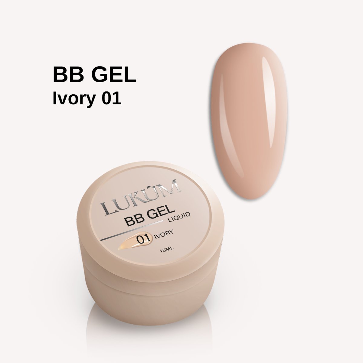Lukum BB Liquid Gel 01, 15 ml (Ivory )
