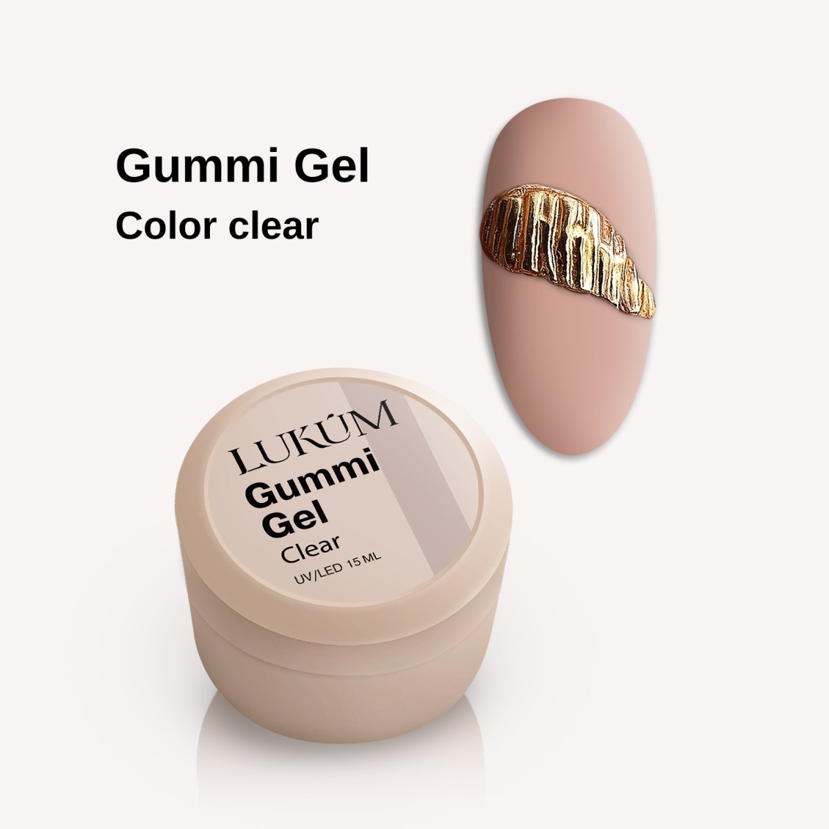 Lukum Gummi Gel , 15 ml (Clear)
