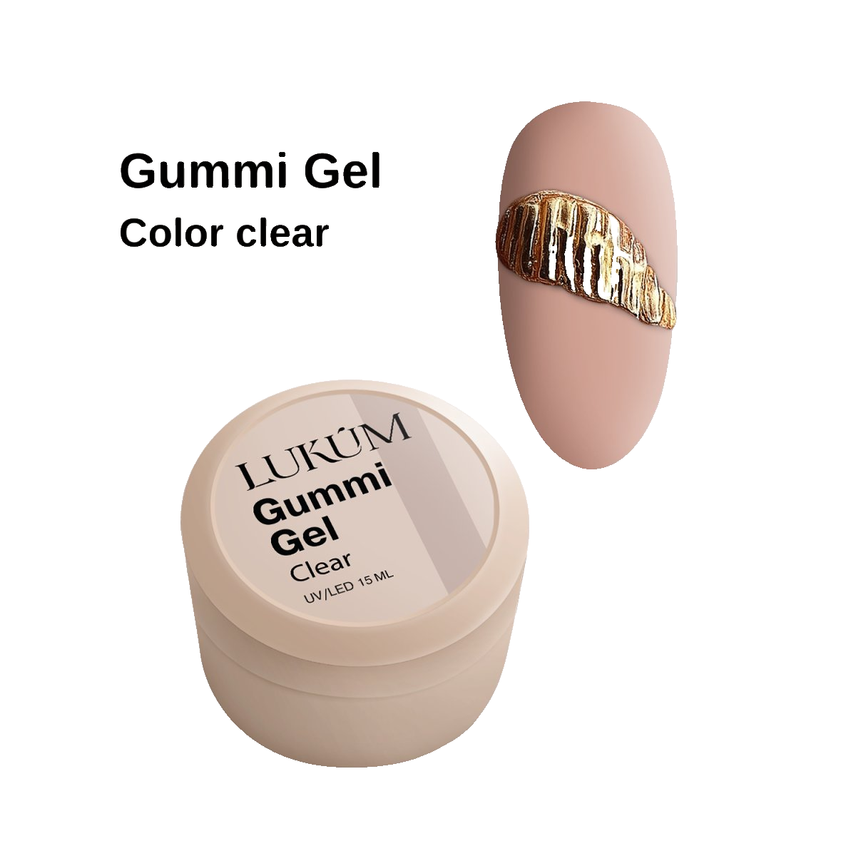 Lukum Gummi Gel , 15 ml (Clear)