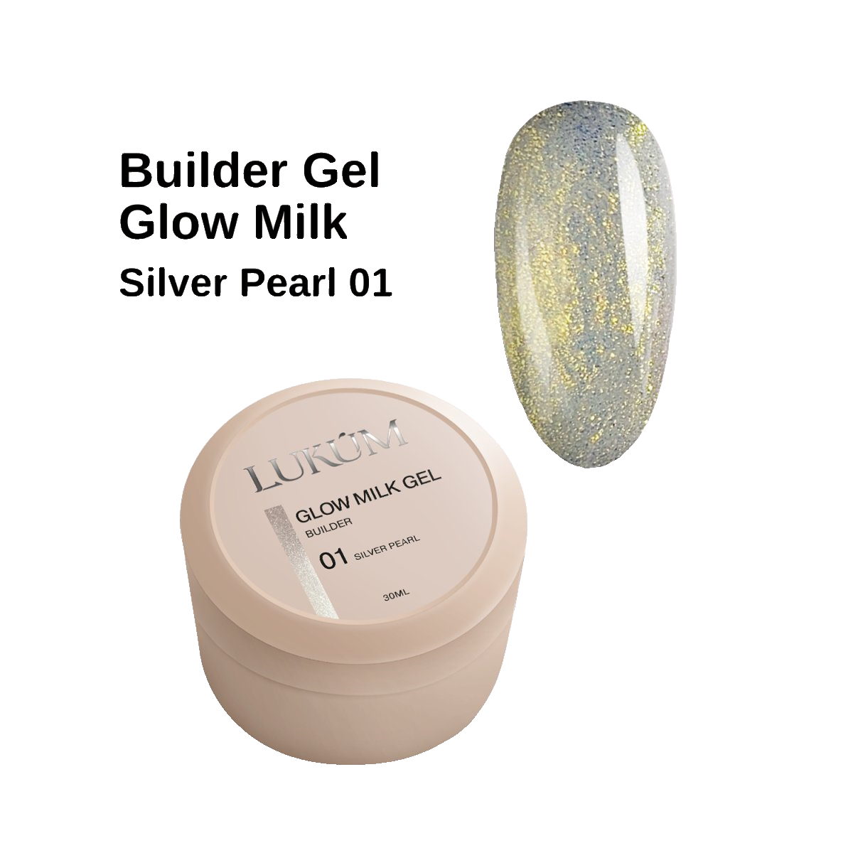 Lukum Glow Milk Builder Gel 01, 15 ml