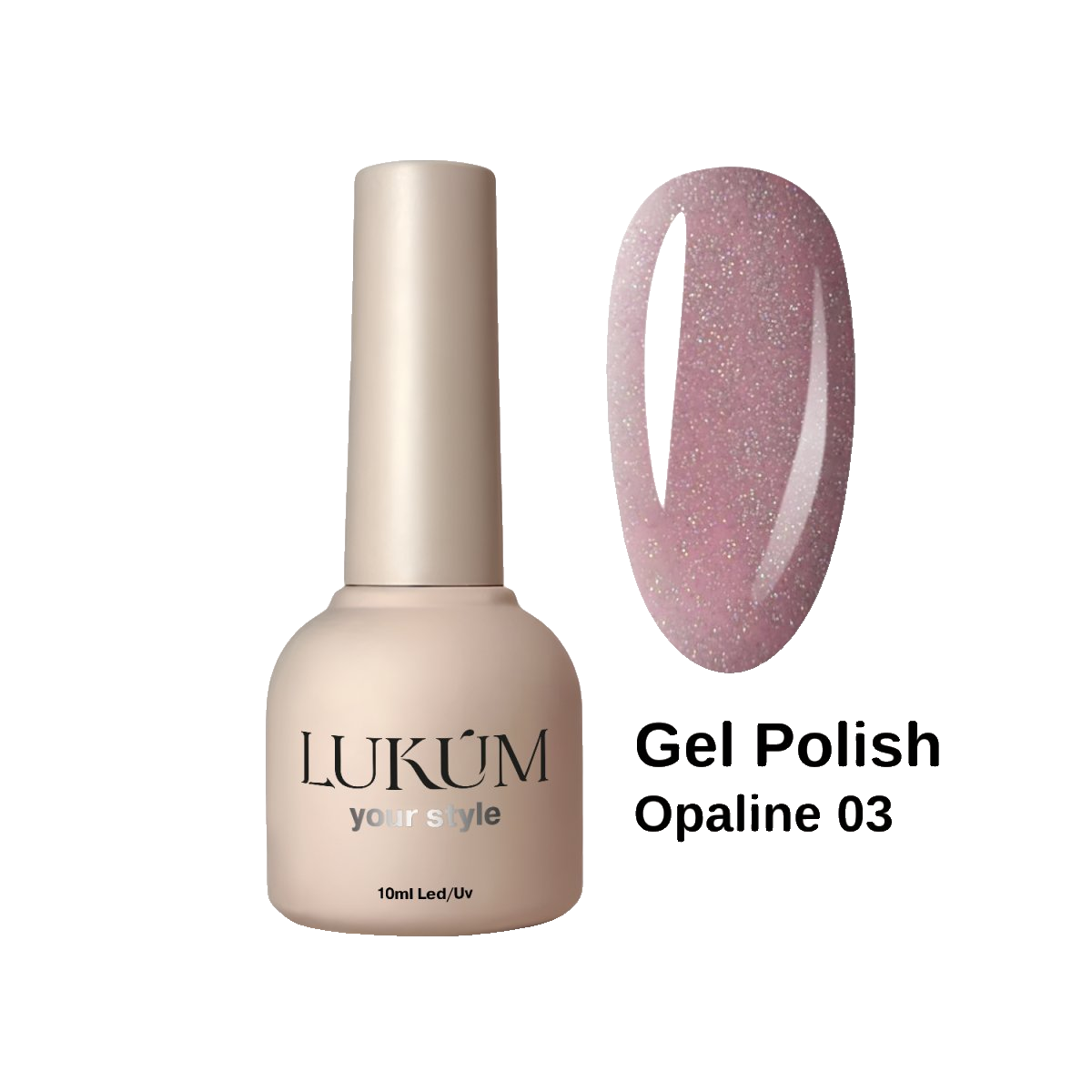 Lukum Opaline Gel Polish 03, 10 ml