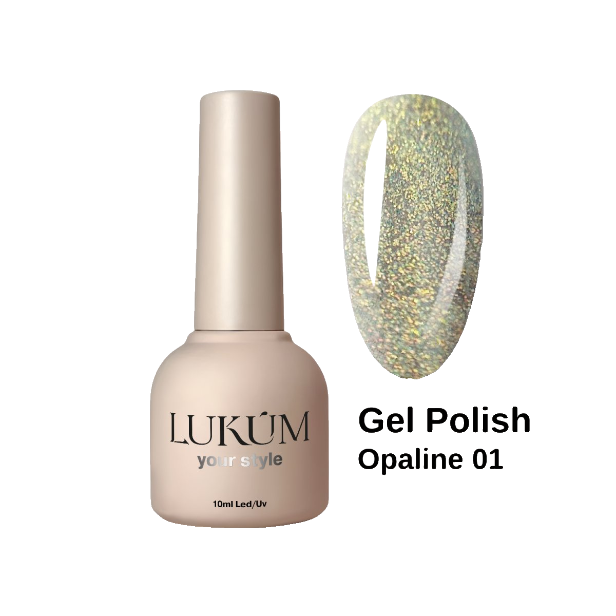 Lukum Opaline Gel Polish 01, 10 ml