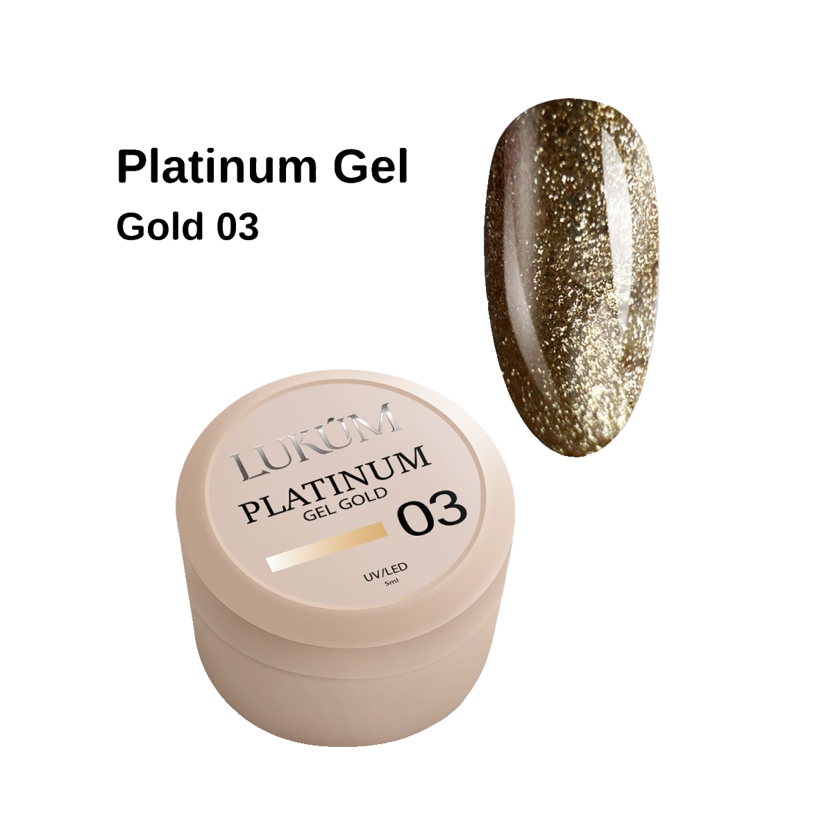 Lukum Platinum gel 03, 5 ml (Gold)