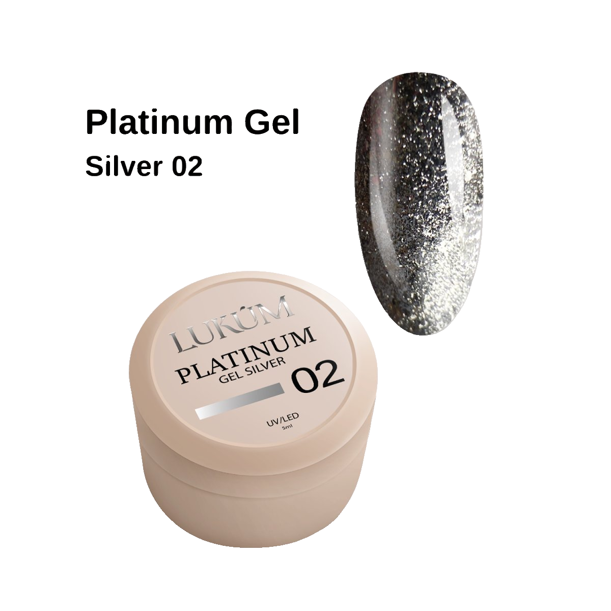 Lukum Platinum gel 02, 5 ml (Silver)